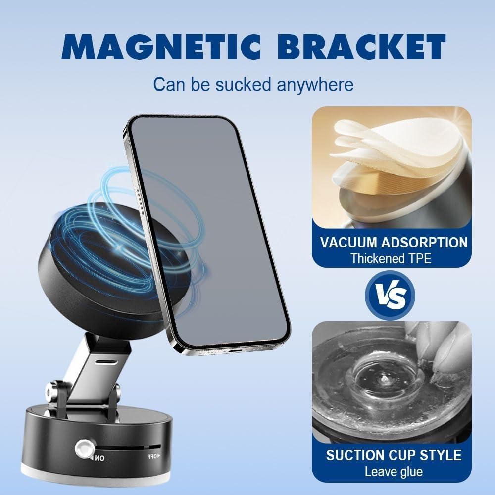 CrispKart Vacuum Magnetic Suction Phone Holder