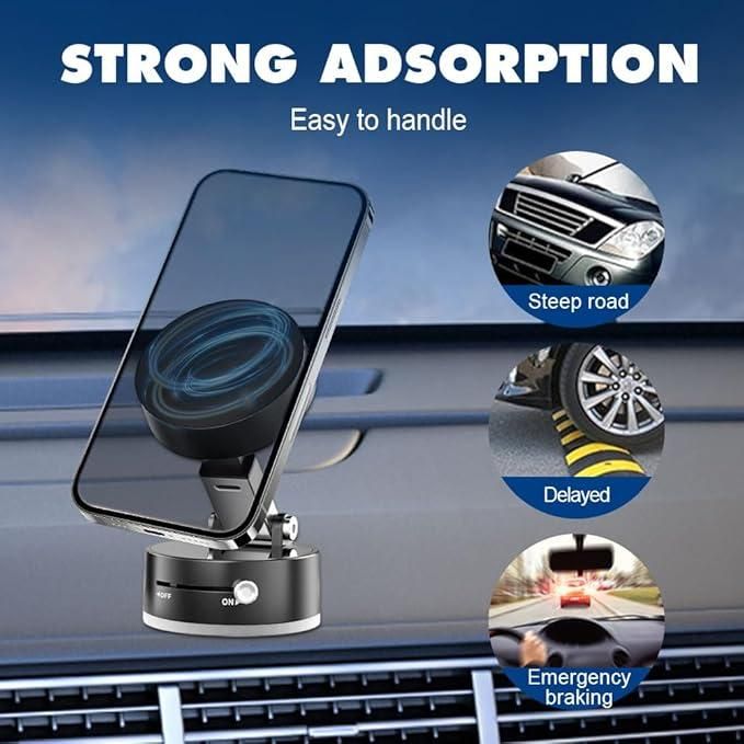 CrispKart Vacuum Magnetic Suction Phone Holder