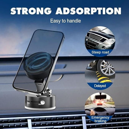 CrispKart Vacuum Magnetic Suction Phone Holder
